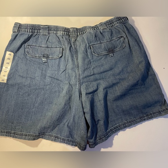 Big Men’s 44 Denim Cargo Shorts NWT Outdoor Life Blue Pockets - Picture 2 of 4